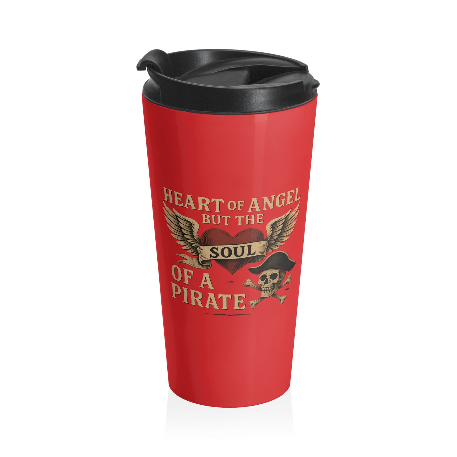Personalized Heart, Soul, and Wings Travel Mug