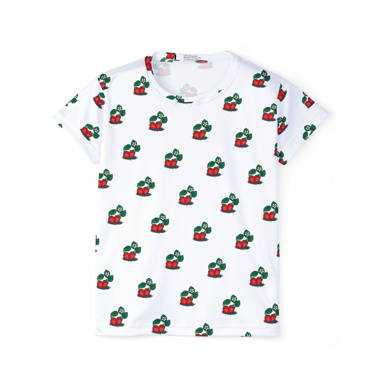 Smiling Strawberries Print Women's Sports Jersey