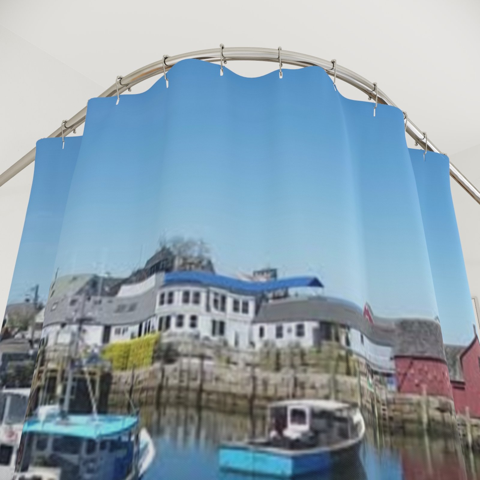 Coastal Serenity Shower Curtain, Motif 1 Rockport MA - Image 2
