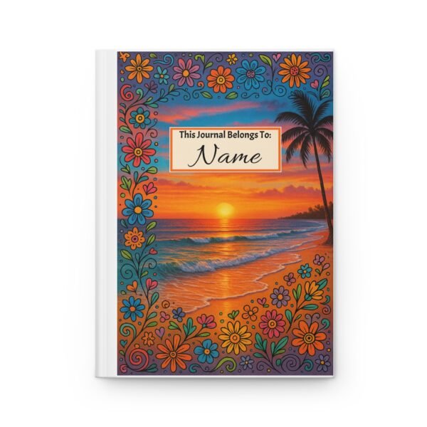 Personalized Sunset Beach Hardcover Journal