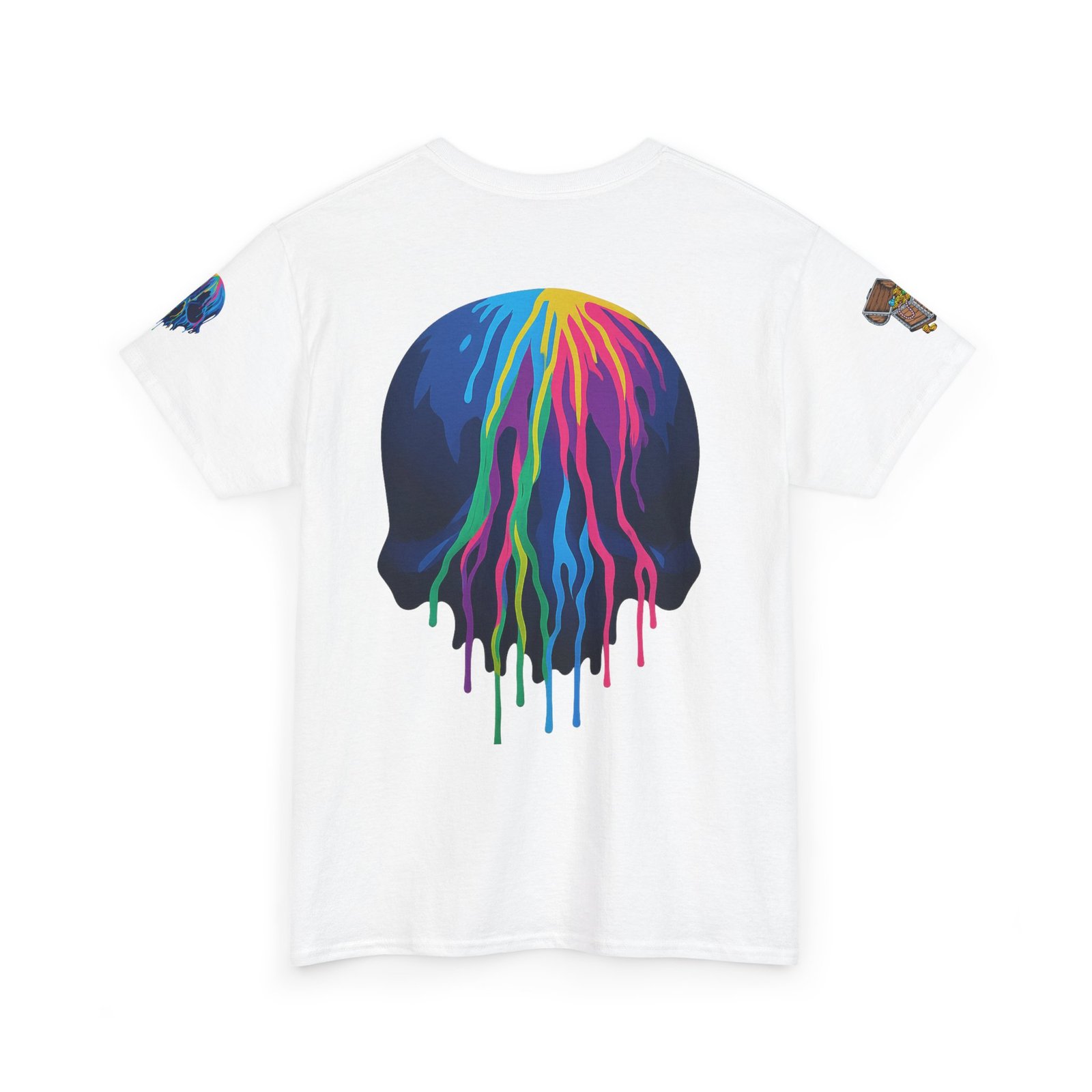 Personalized Colorful Melting Skull Tee - Image 4