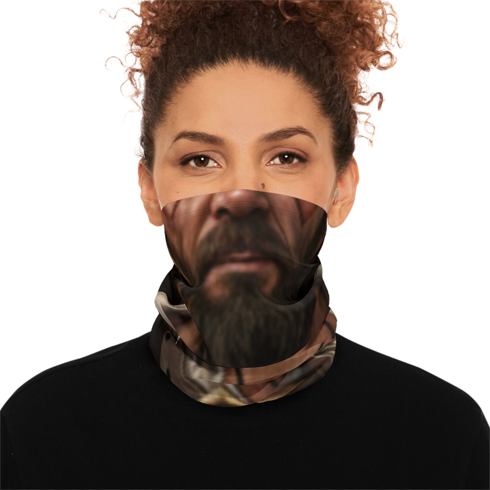 Cozy Winter Neck Gaiter with Drawstring - Image 3