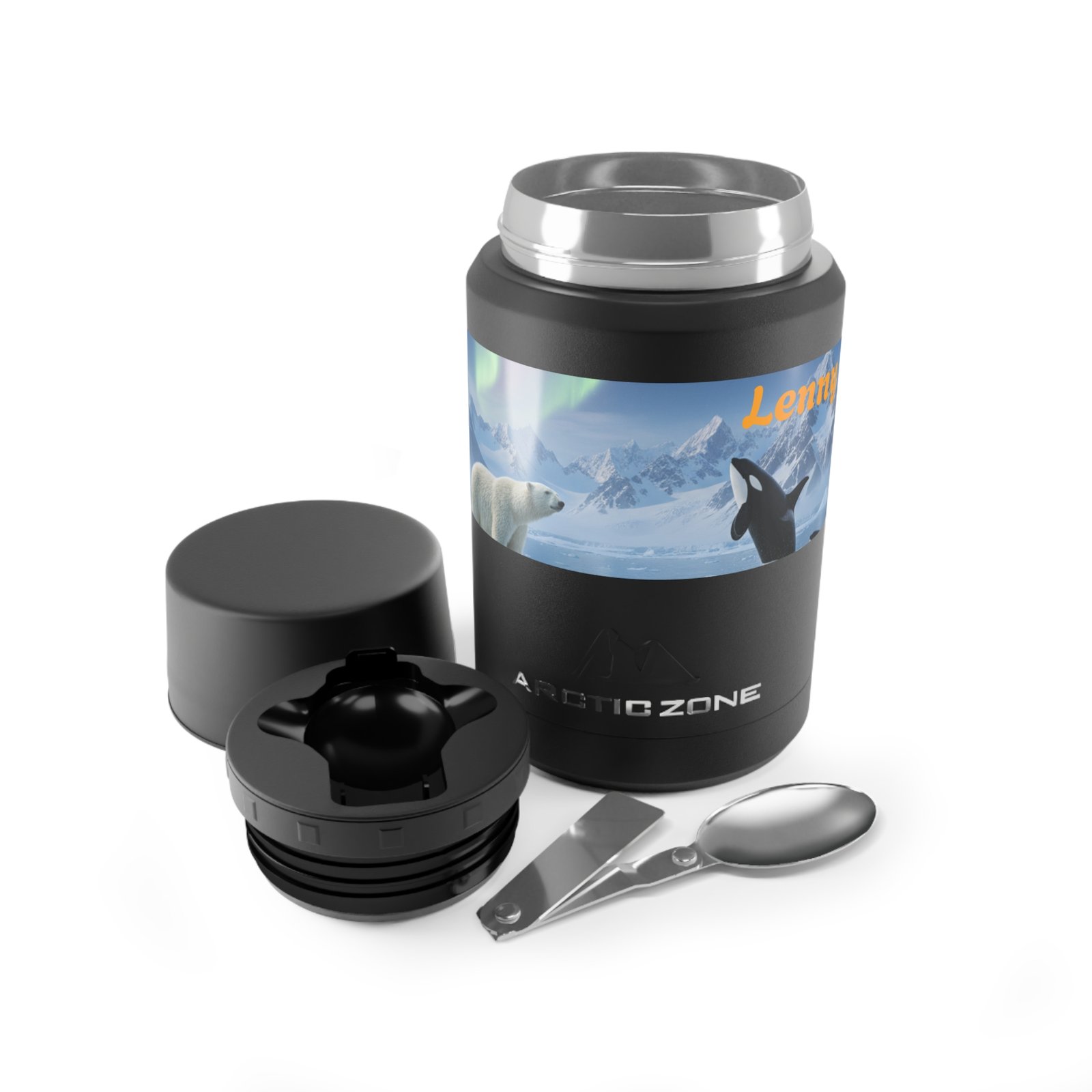 Personalized Polar Bears and Orca Food Storage - Insulated Titan Flask - Image 5