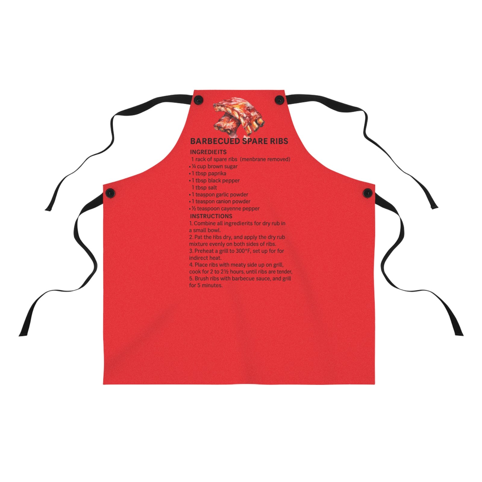 BBQ Cooking Apron with Recipe