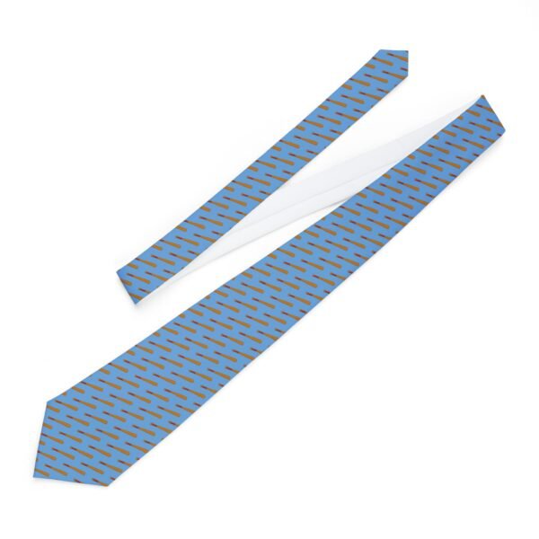 Stylish Necktie w/ Geometric Baseball Bat Design