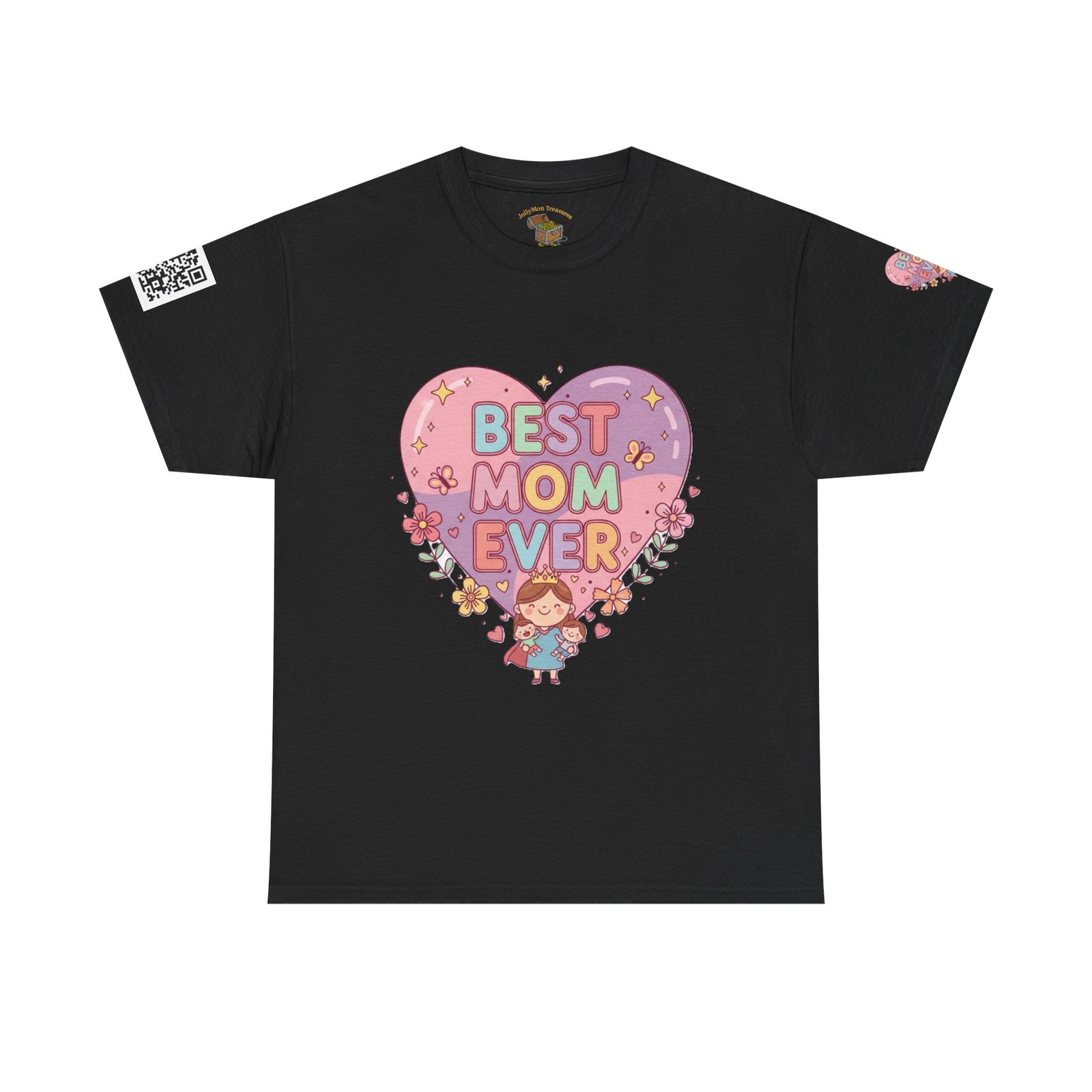 Personalized Best Mom Ever Heavy Cotton Tee - Image 5