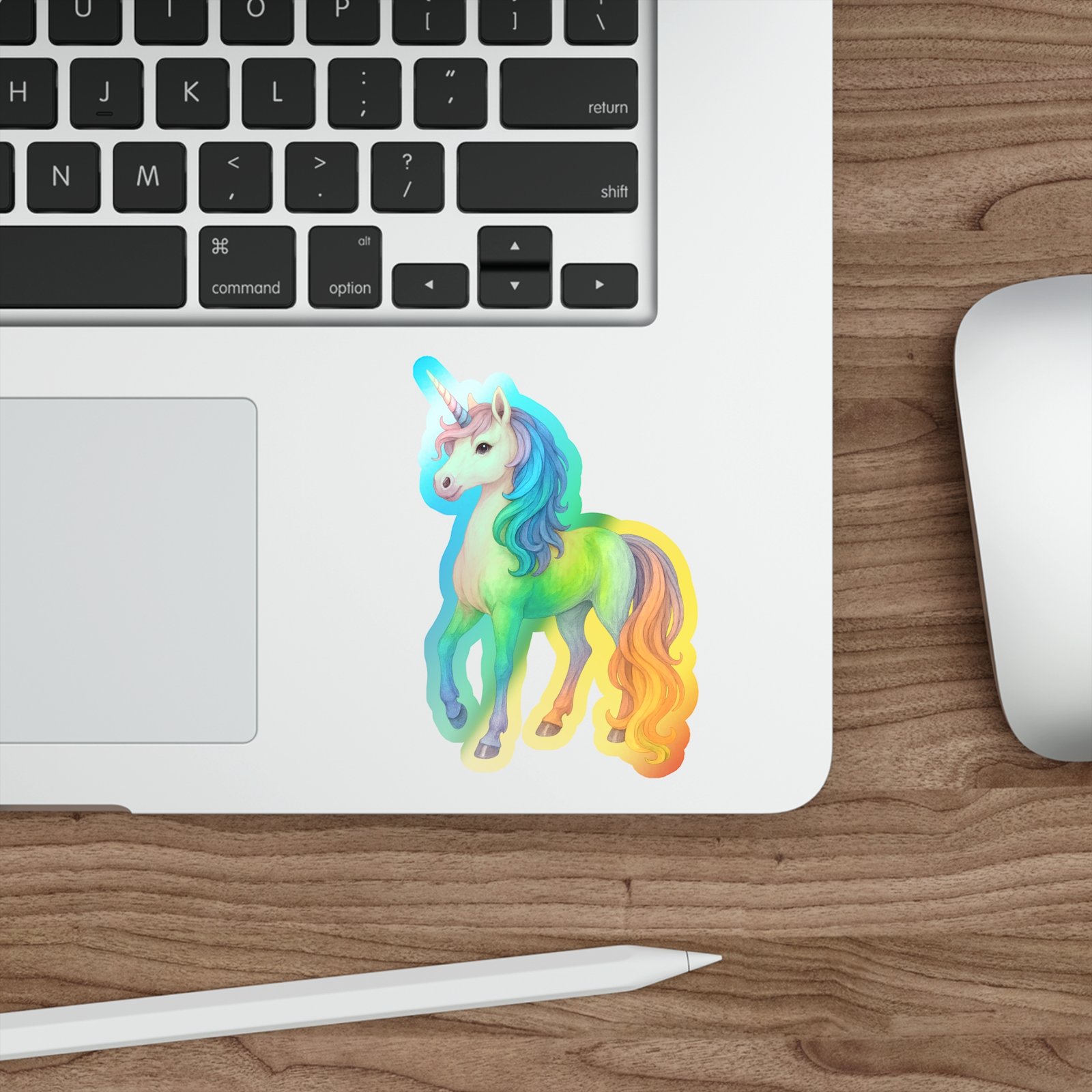 Holographic Unicorn Die-Cut Stickers - Image 3