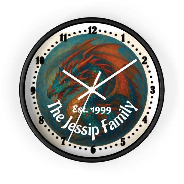 Personalized Dragon Family Wall Clock