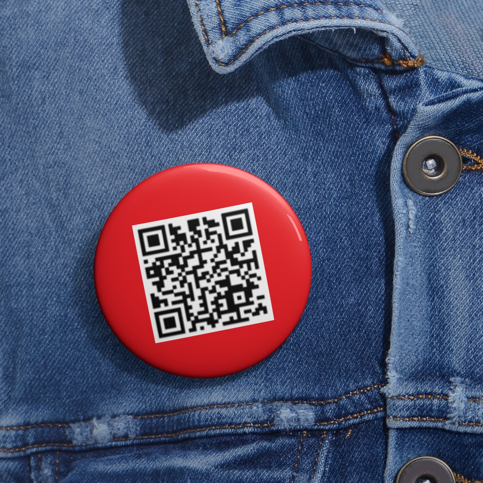 Personalized Custom QR Code Pin Buttons - Image 4