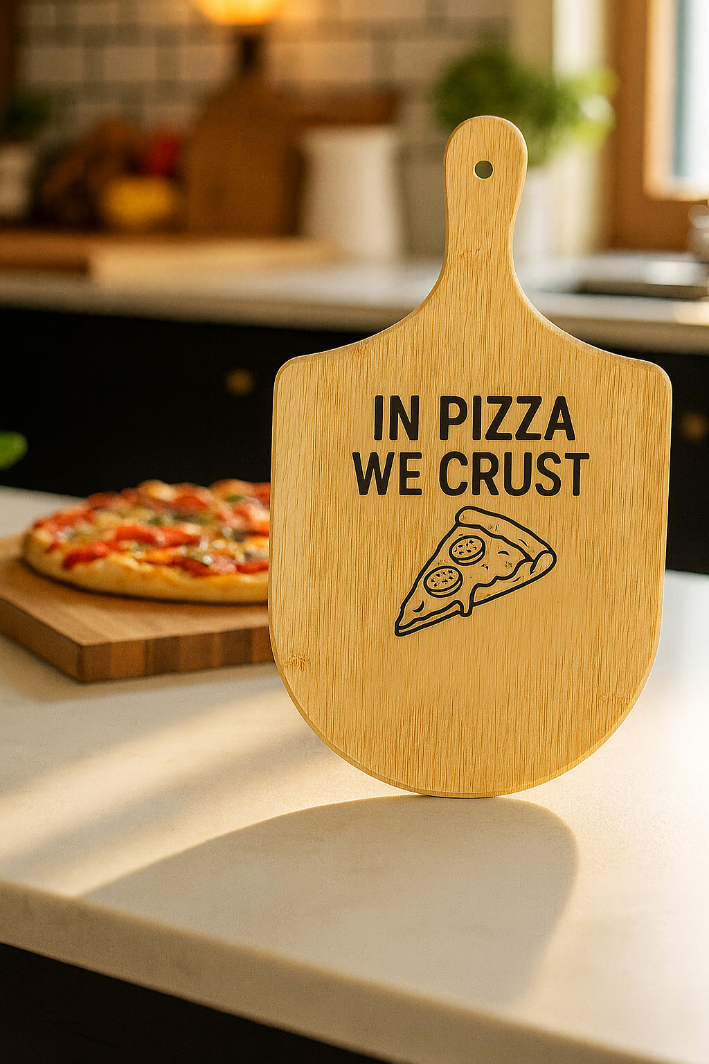 Bamboo Pizza Board with Engraving