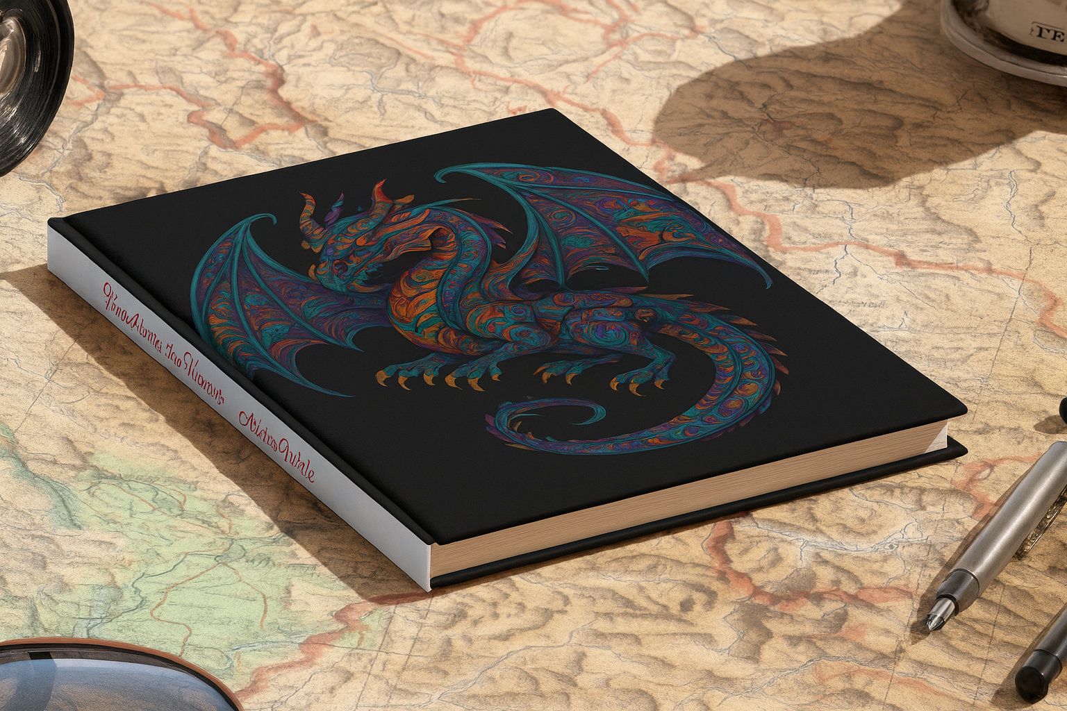 Colorful Dragon Hardcover Personalized Journal
