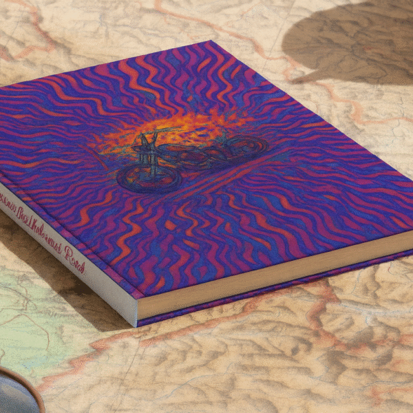 Colorful Motorcycle Hardcover Personalized Journal