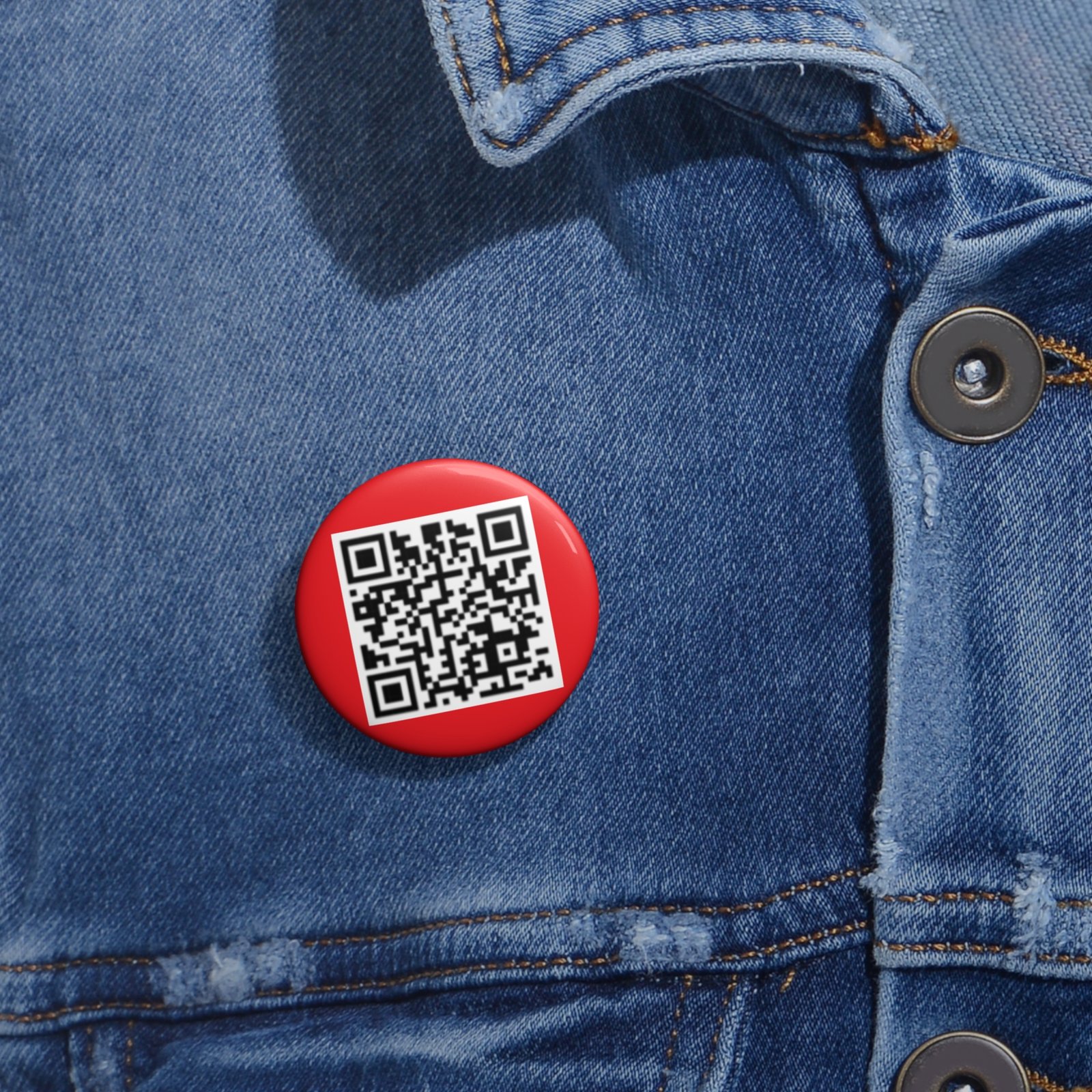 Personalized Custom QR Code Pin Buttons - Image 2