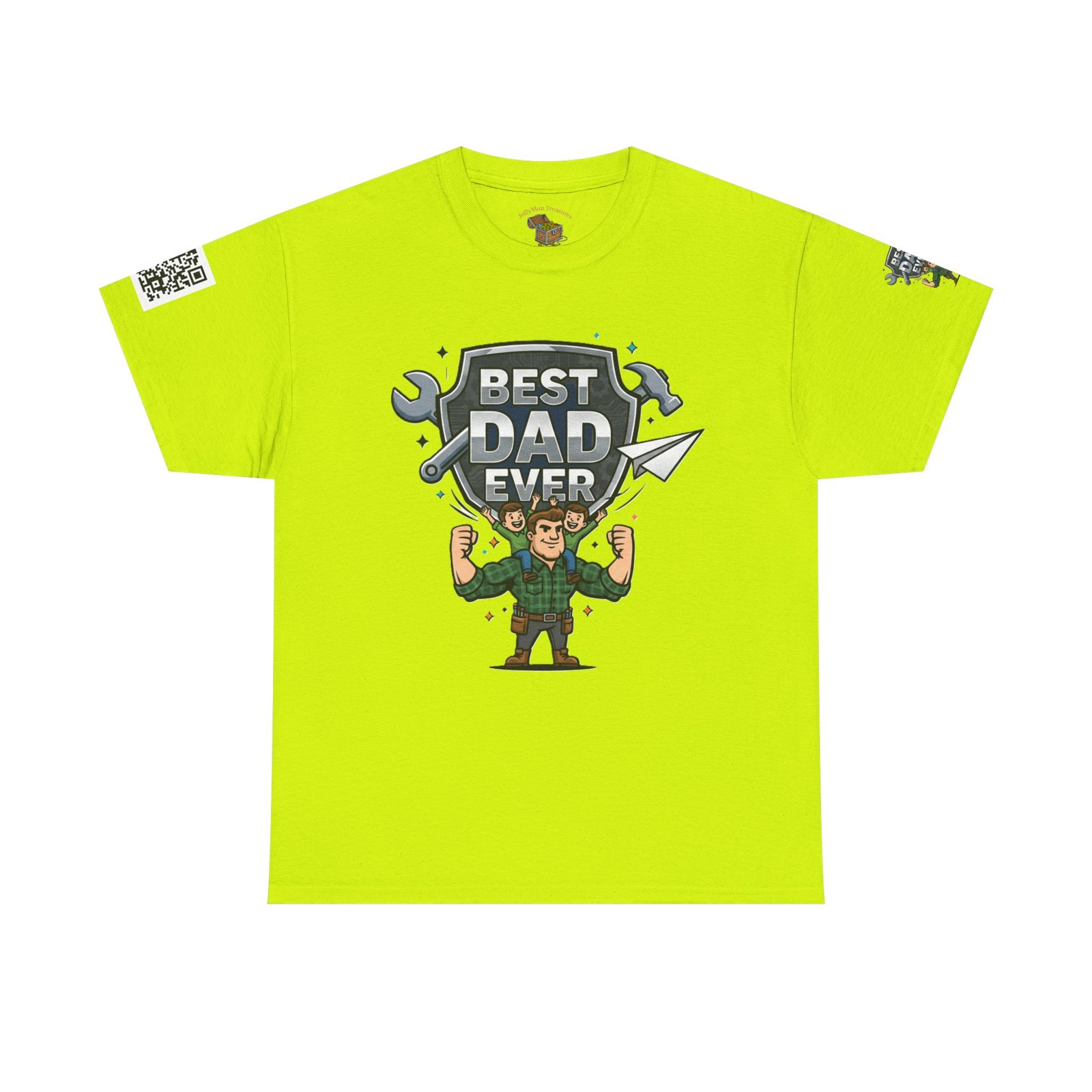 Personalized Best Dad Ever Heavy Cotton Tee - Image 7