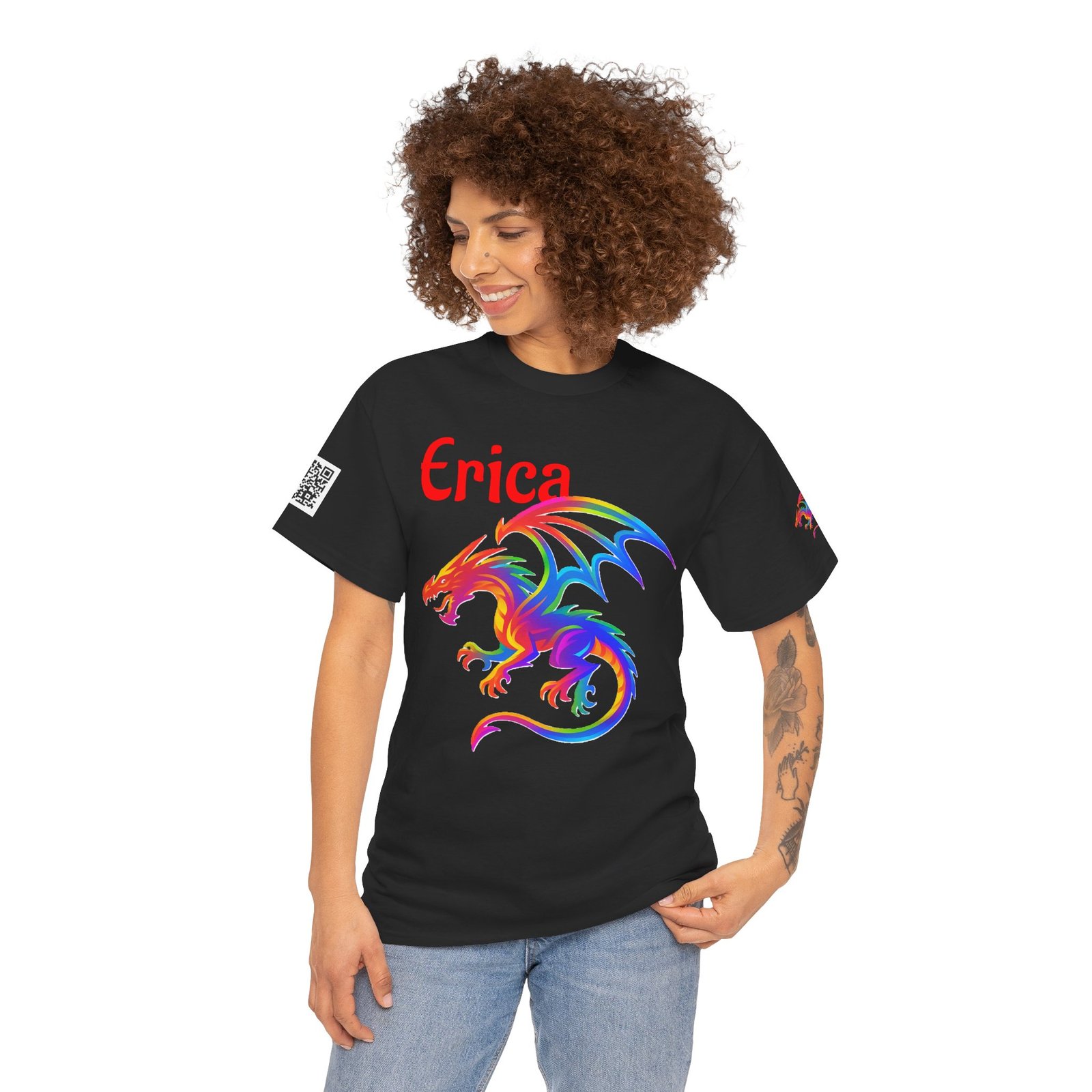 Personalized Colorful Dragon Graphic Tee - Image 6