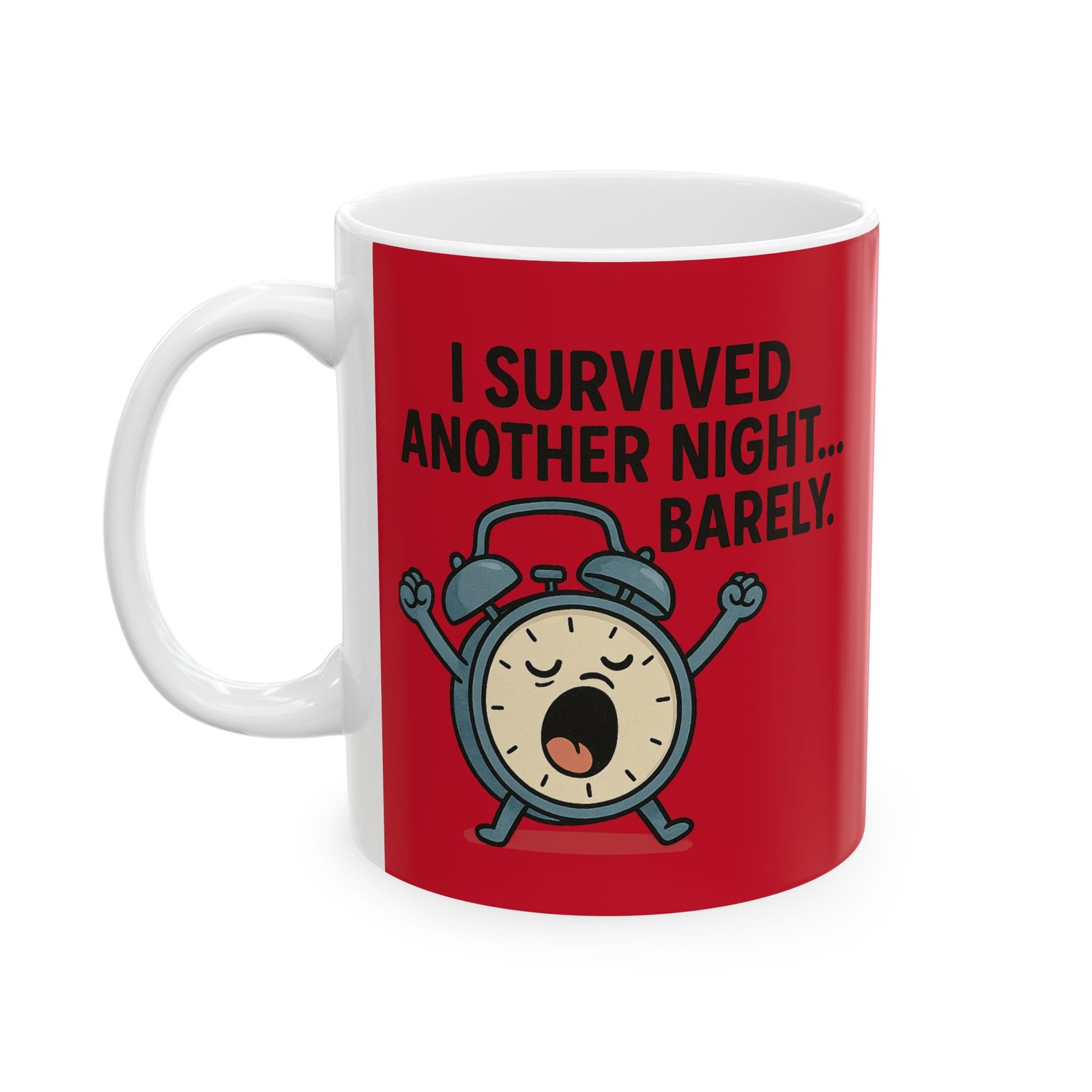Personalized Funny "I Survived" Morning Ceramic Mug - Image 2