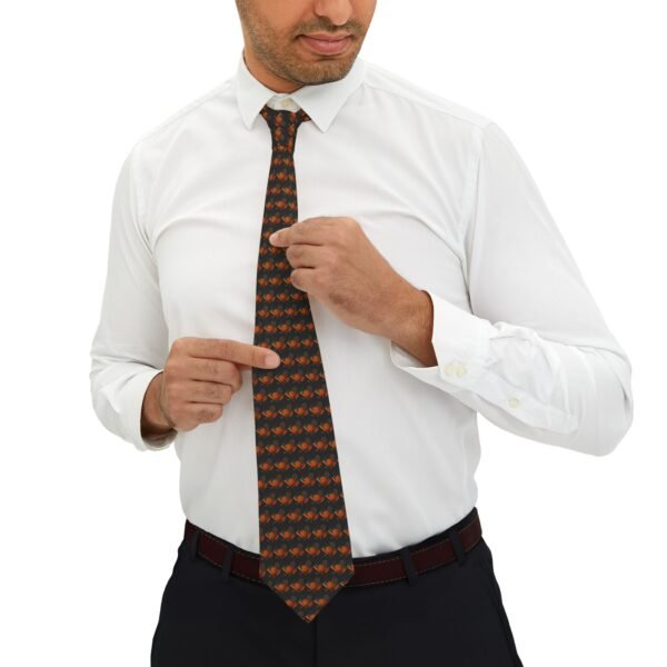 Stylish Necktie w/ Geometric Sporting Equipment Design
