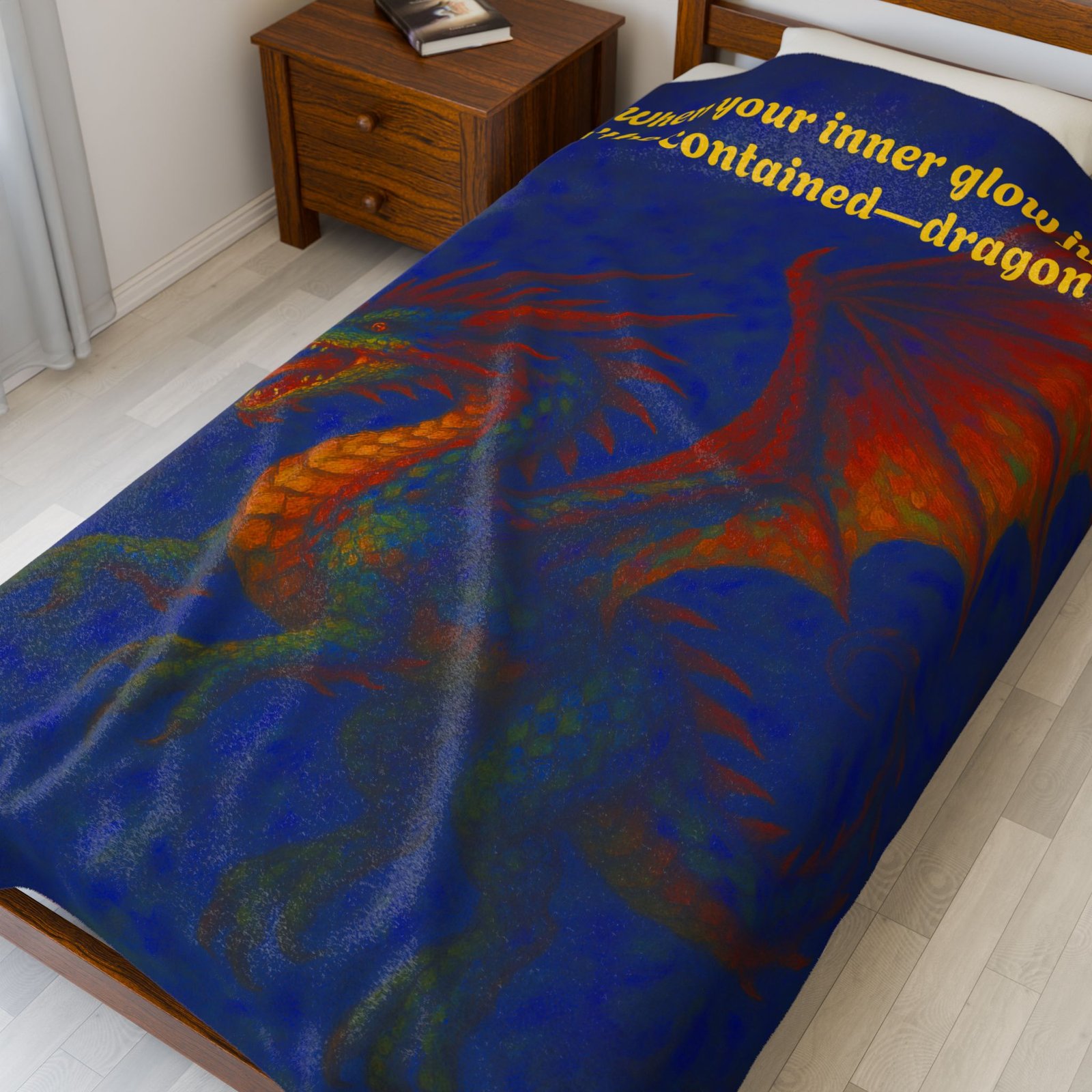 Fantasy Dragon Velveteen Plush Blanket - Image 5