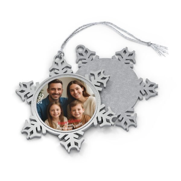 Personalized Pewter Snowflake Ornament
