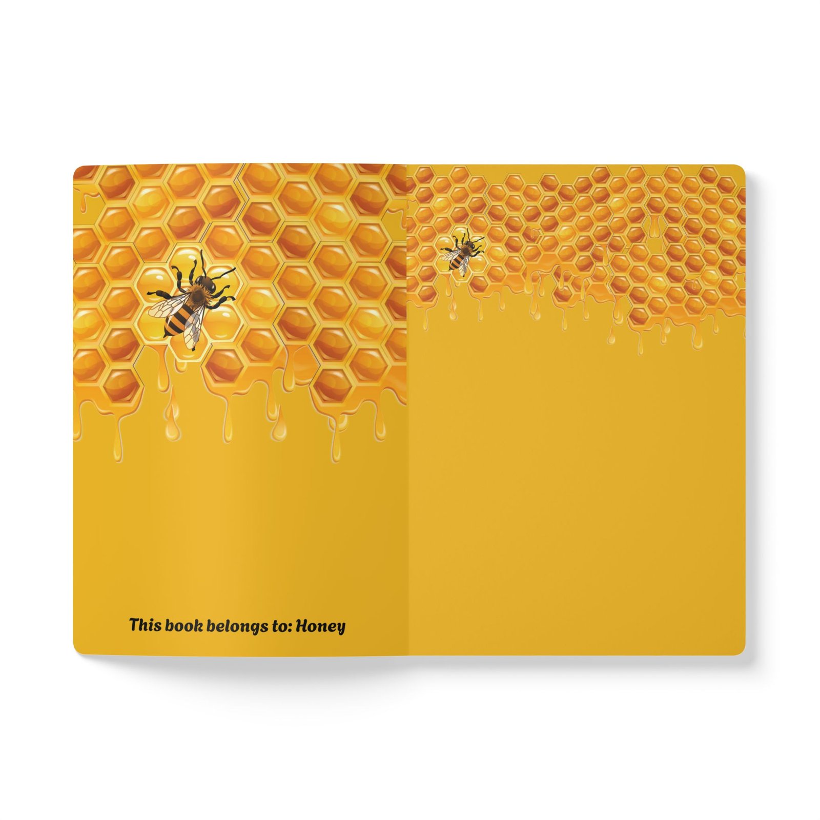 Personalized Honeycomb Bee Softcover Journal - Image 3