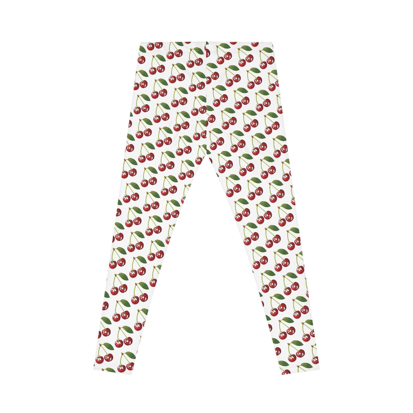 Sassy Cherry Print Women's Leggings - Stylish Casual Activewear - Image 2