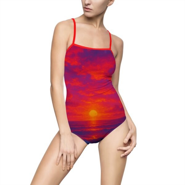 Women's Vibrant Sunset One-Piece Swimsuit