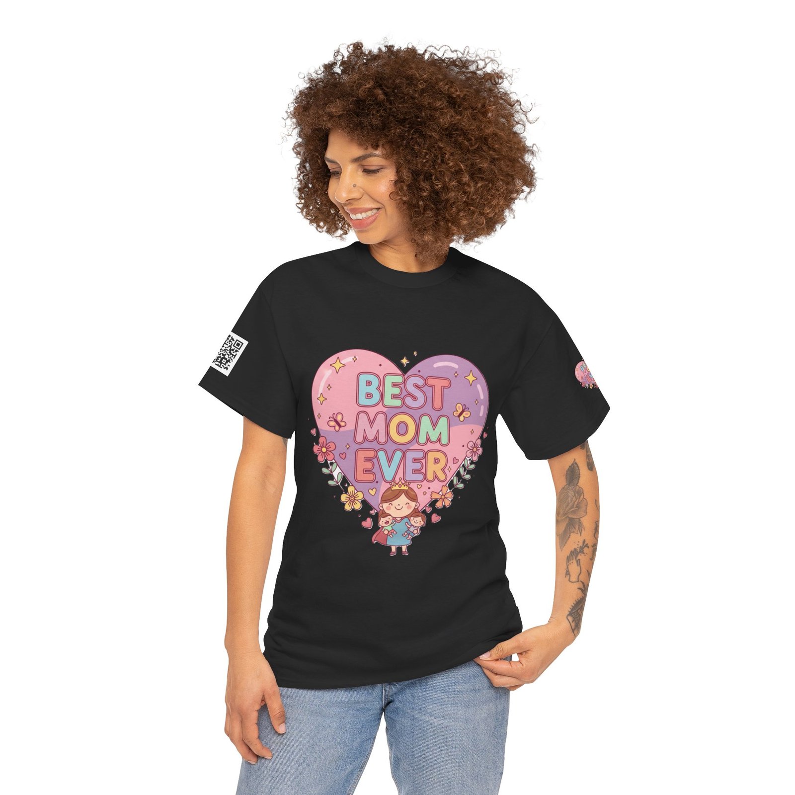 Personalized Best Mom Ever Heavy Cotton Tee - Image 6