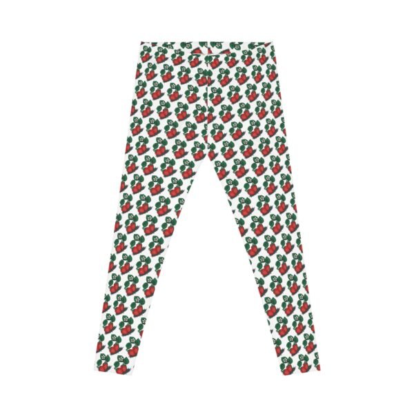 Smiling Strawberries Print Women's Leggings - Stylish Casual Activewear