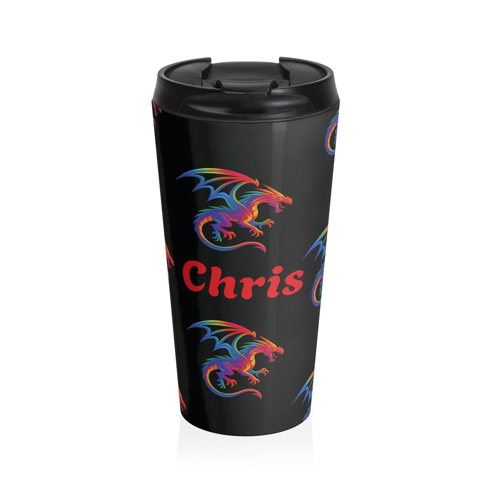 Vibrant Personalized Dragon Travel Mug