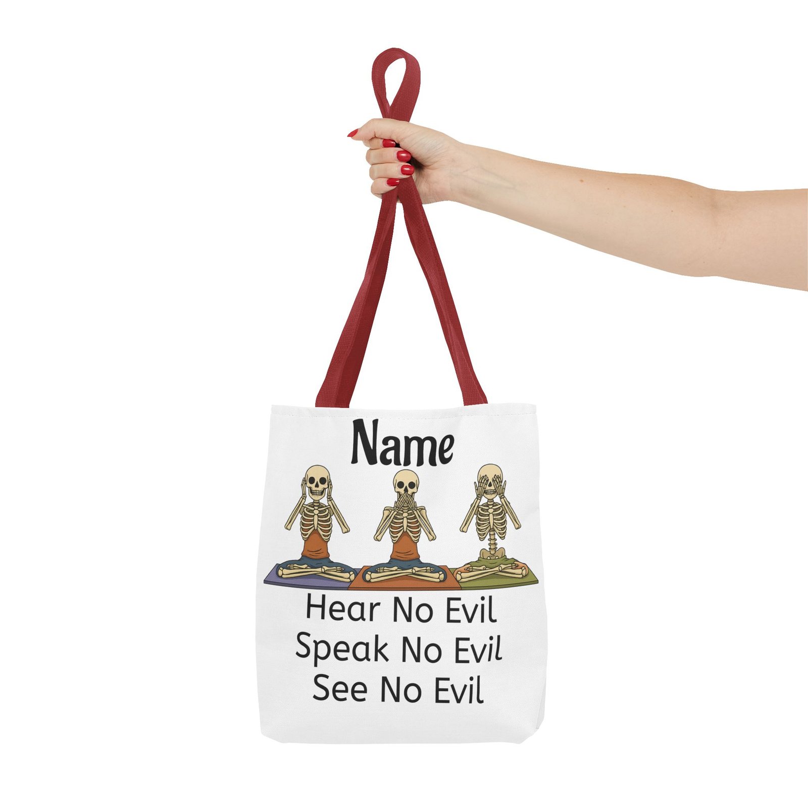 Personalized Funny Skeleton Tote Bag - Image 8