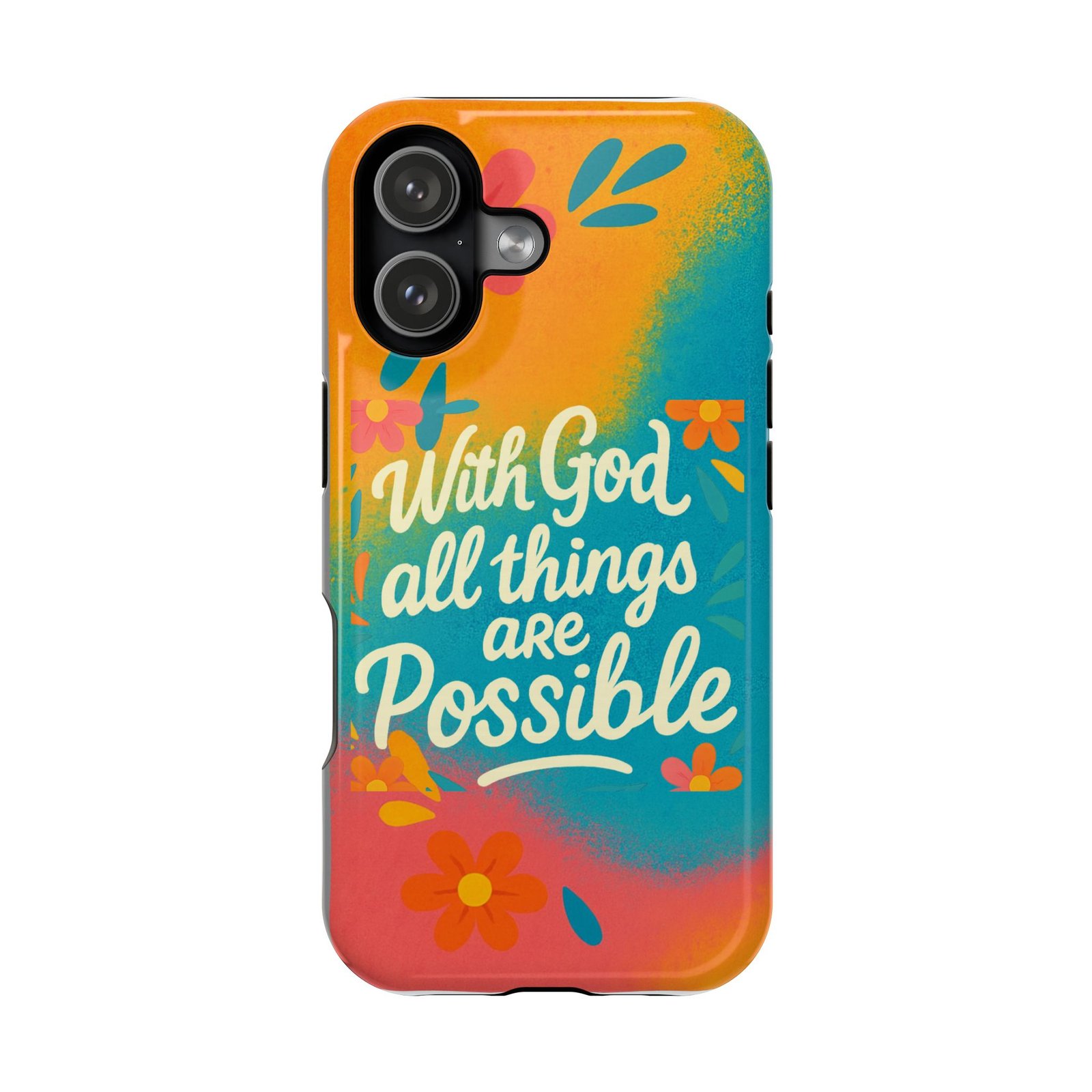 Colorful Phone Case with Inspirational Quote - Image 4