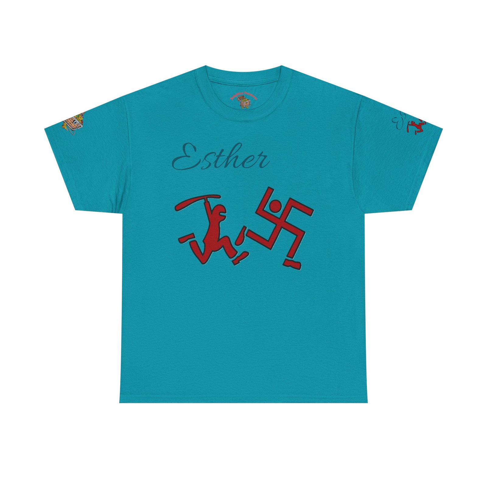 Unisex Cotton Tee with Statement Design - Image 9