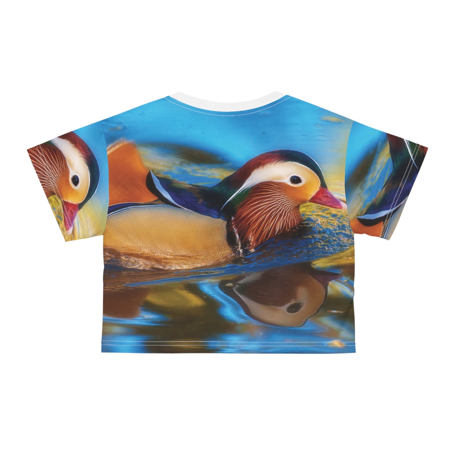 Vibrant Duck Print Crop Tee - Image 3