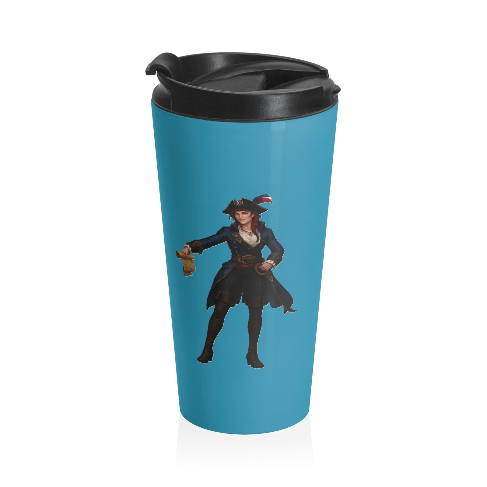 Personalized Lady Pirate Travel Mug