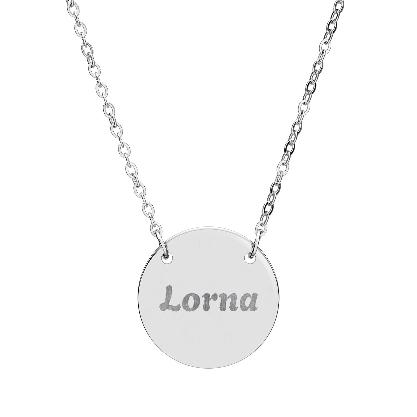 Personalized Circle Necklace, Custom Engraved Jewelry