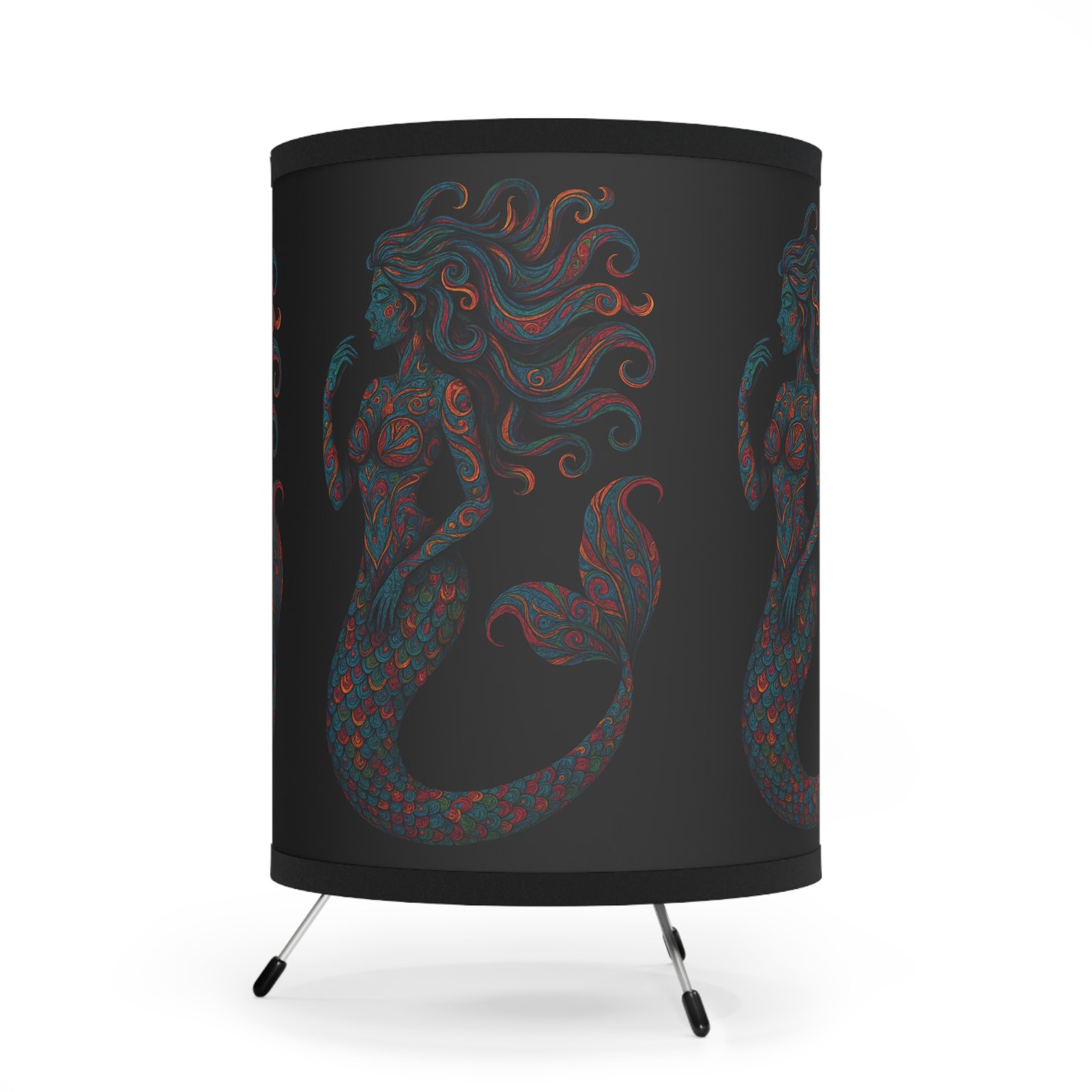 Psychedelic Mermaid Tripod Lamp - Image 2