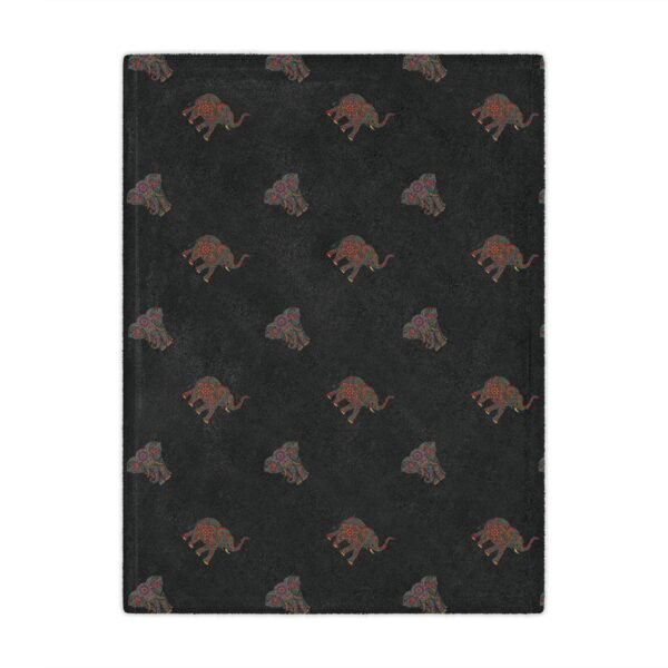 Cozy Elephant Pattern Minky Blanket