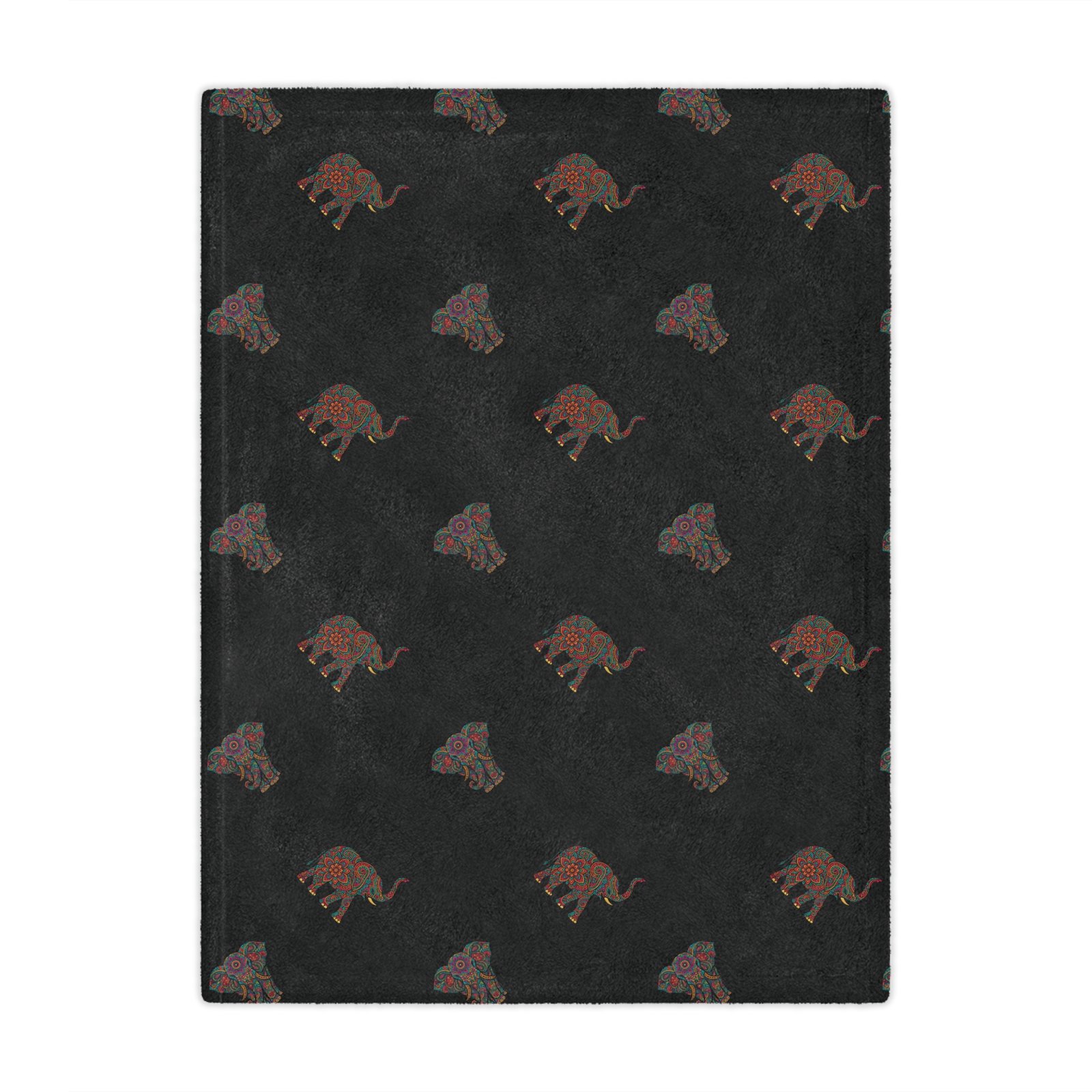 Cozy Elephant Pattern Minky Blanket