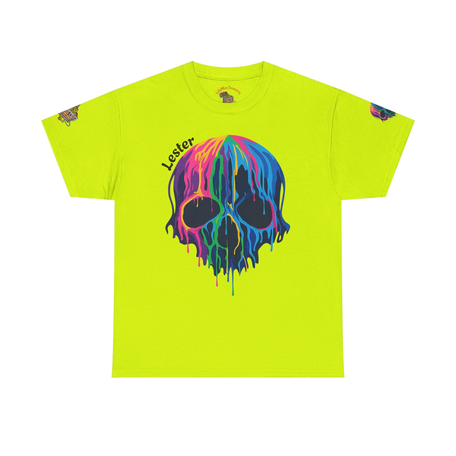 Personalized Colorful Melting Skull Tee - Image 7