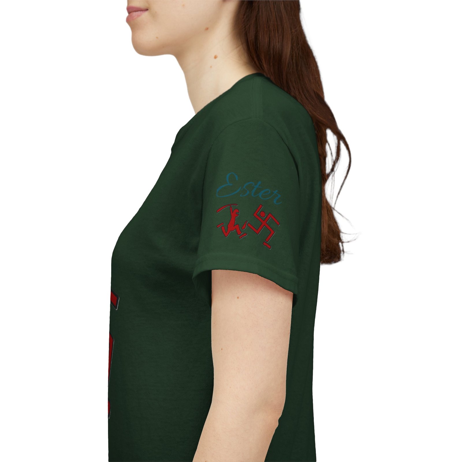 Unisex Cotton Tee with Statement Design - Image 8