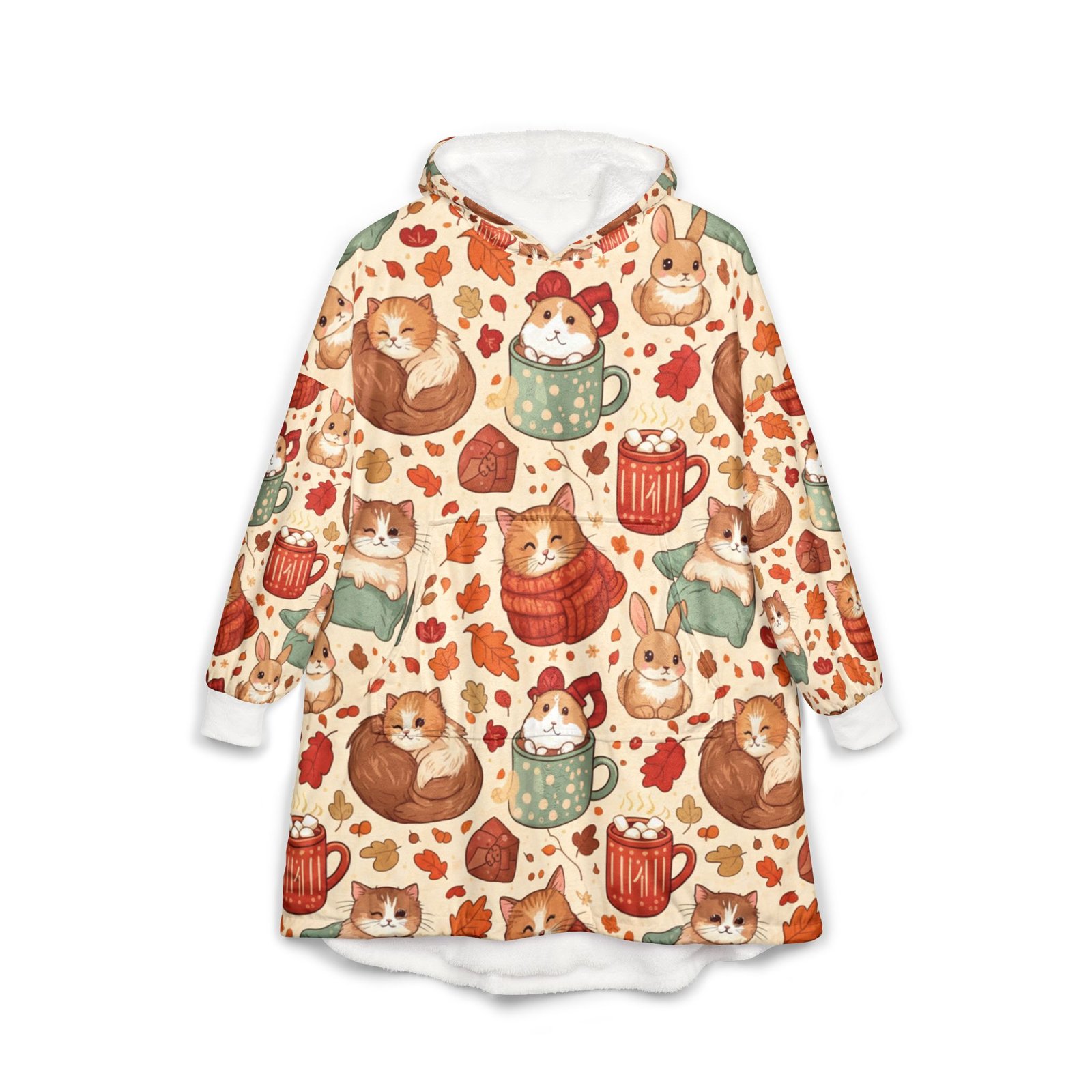 Cozy Pet-Themed Hooded Blanket