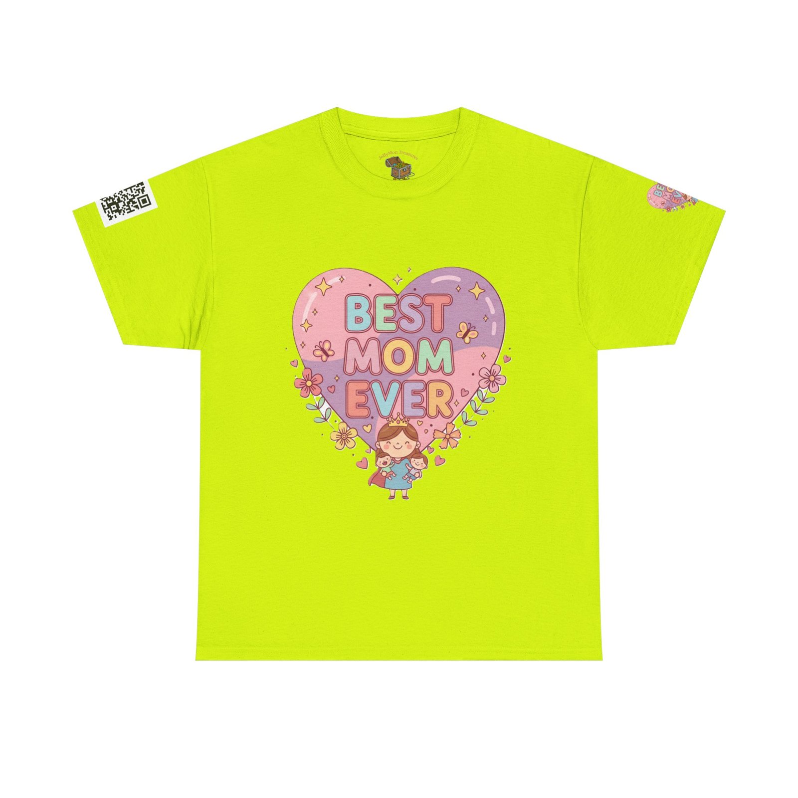 Personalized Best Mom Ever Heavy Cotton Tee - Image 7