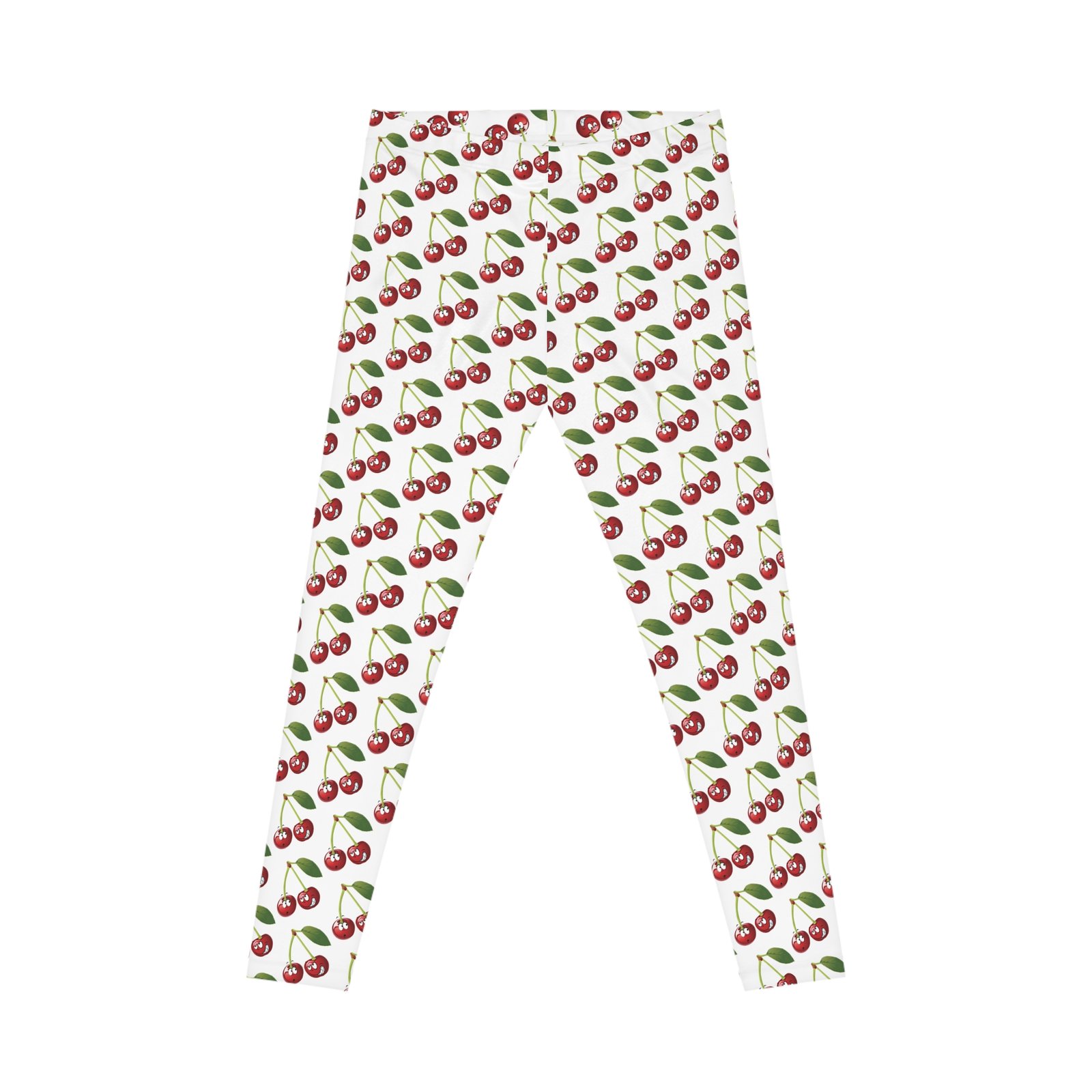 Sassy Cherry Print Women's Leggings - Stylish Casual Activewear