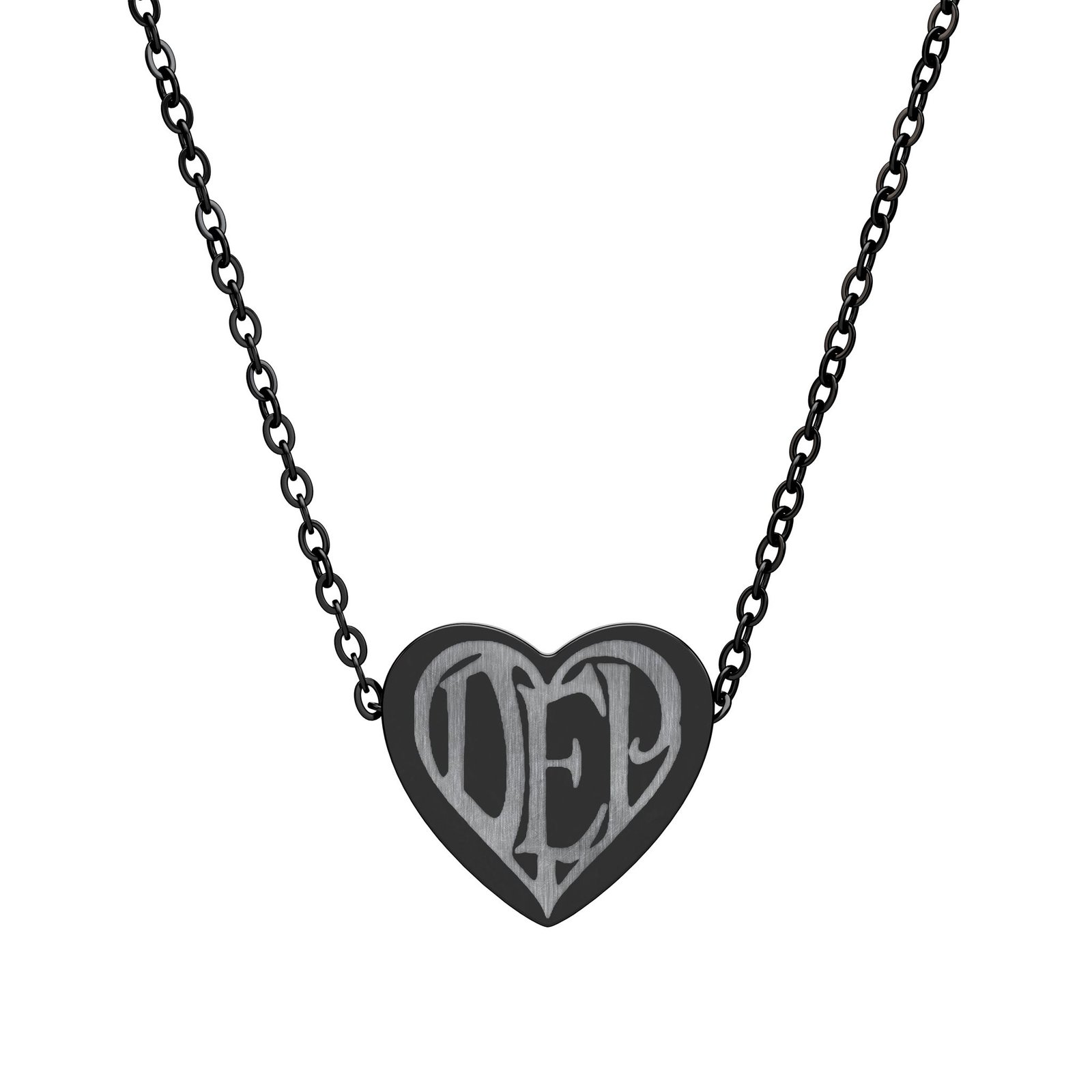 Personalized Engraved Heart Necklace - Image 3