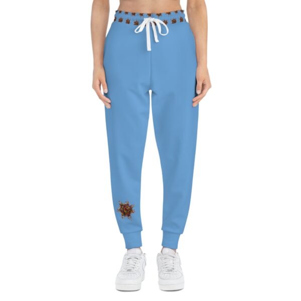 Trendy Athletic Joggers with Unique Design - Blue