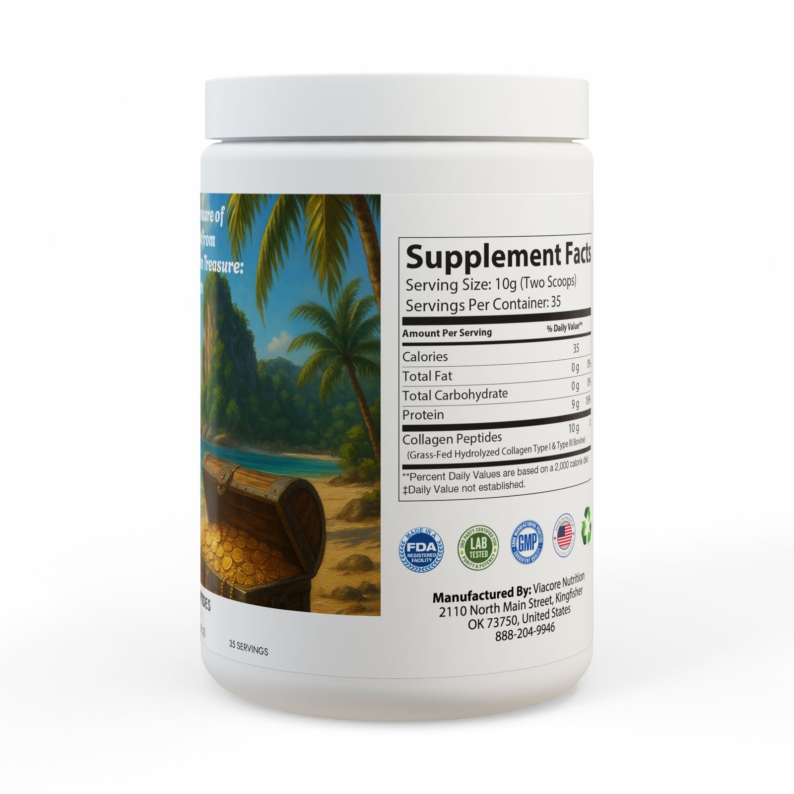 Collagen Peptides Type I & III Supplement (350g, 12.3oz) - Image 5