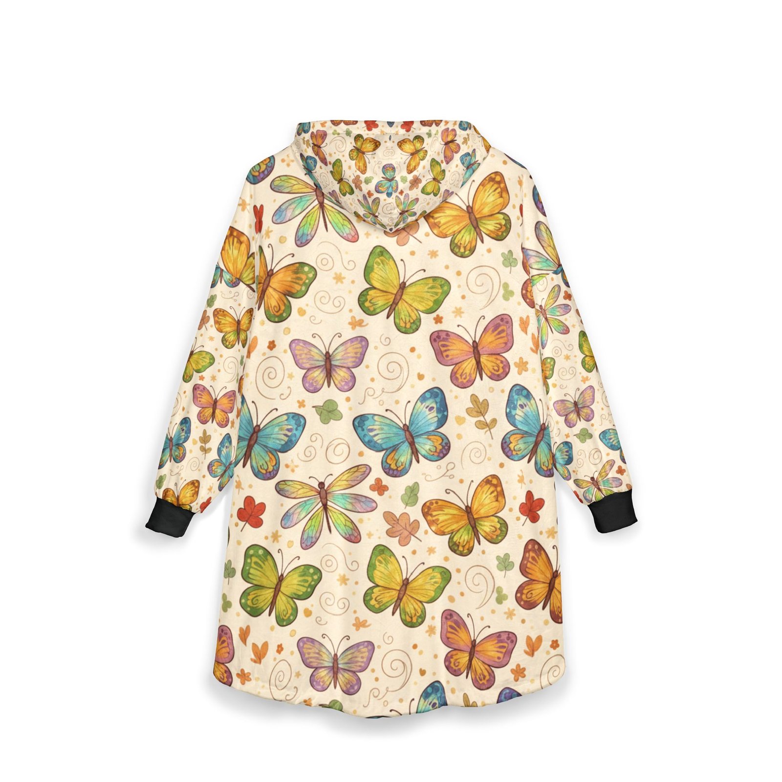 Cozy Butterflies and Dragonflies Themed Hooded Blanket - Image 4