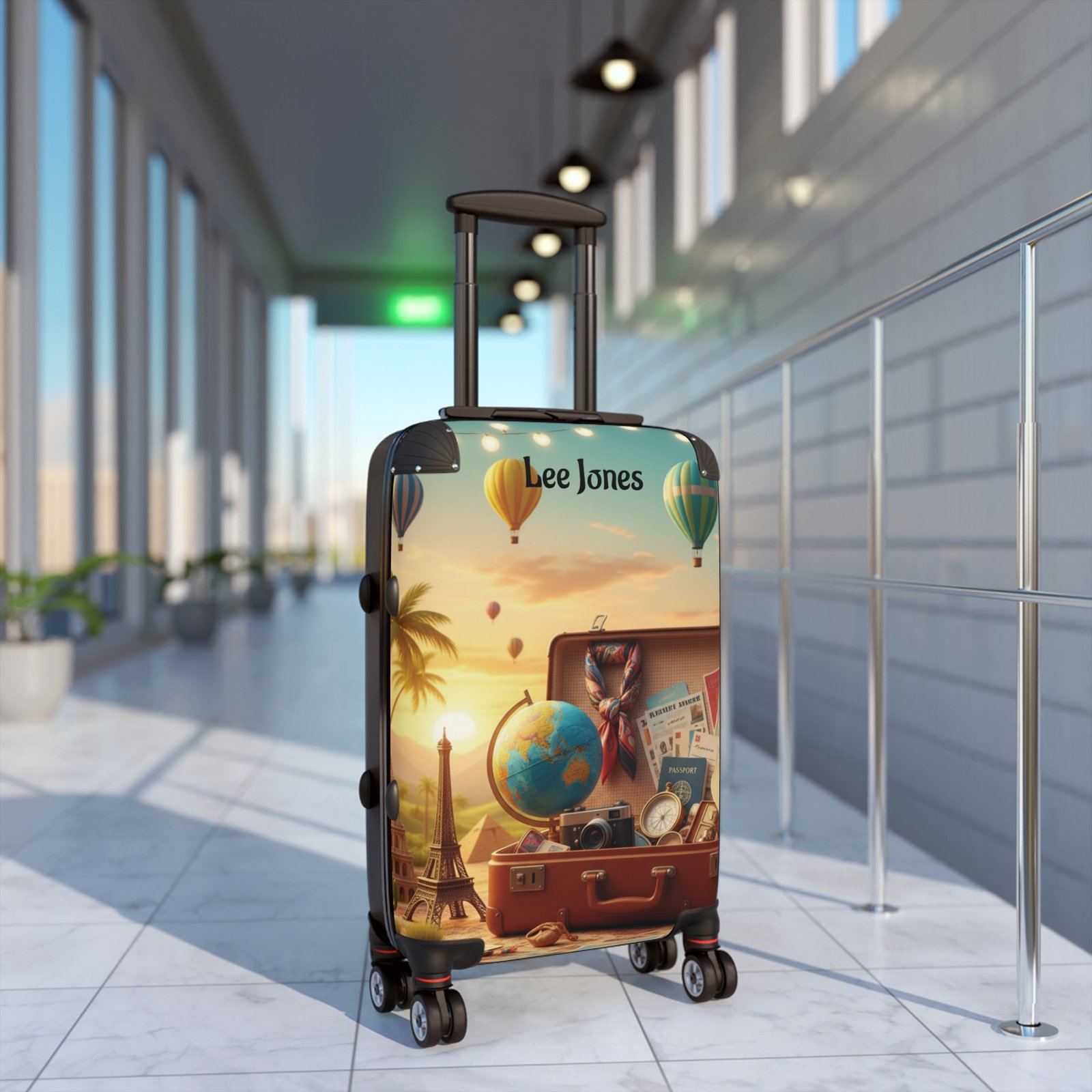 Personalized Wanderlust Travel Suitcase - Image 3