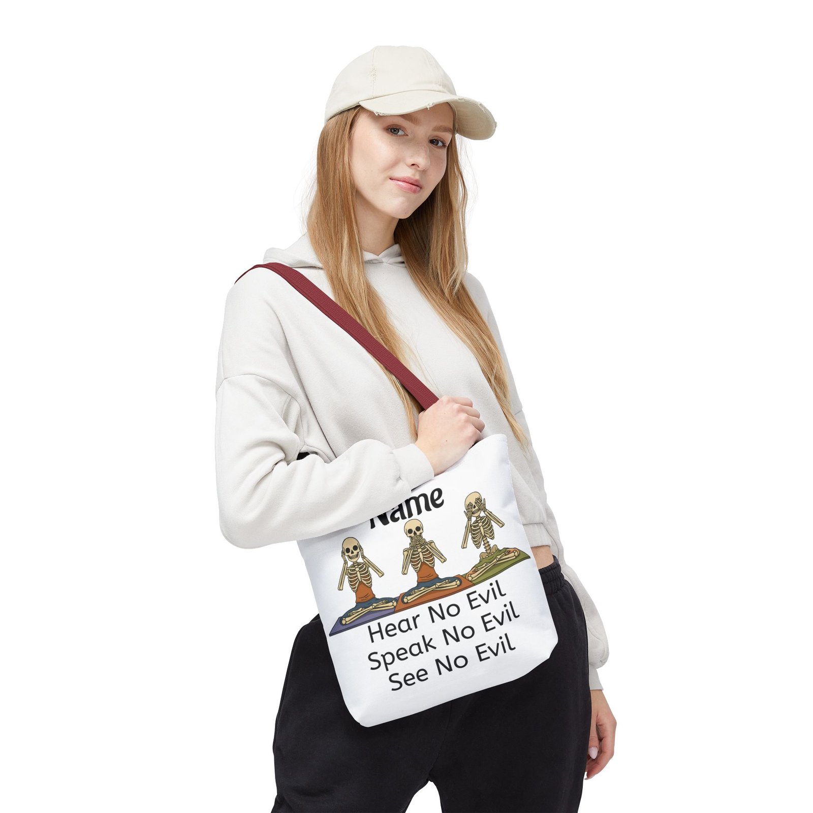 Personalized Funny Skeleton Tote Bag - Image 9