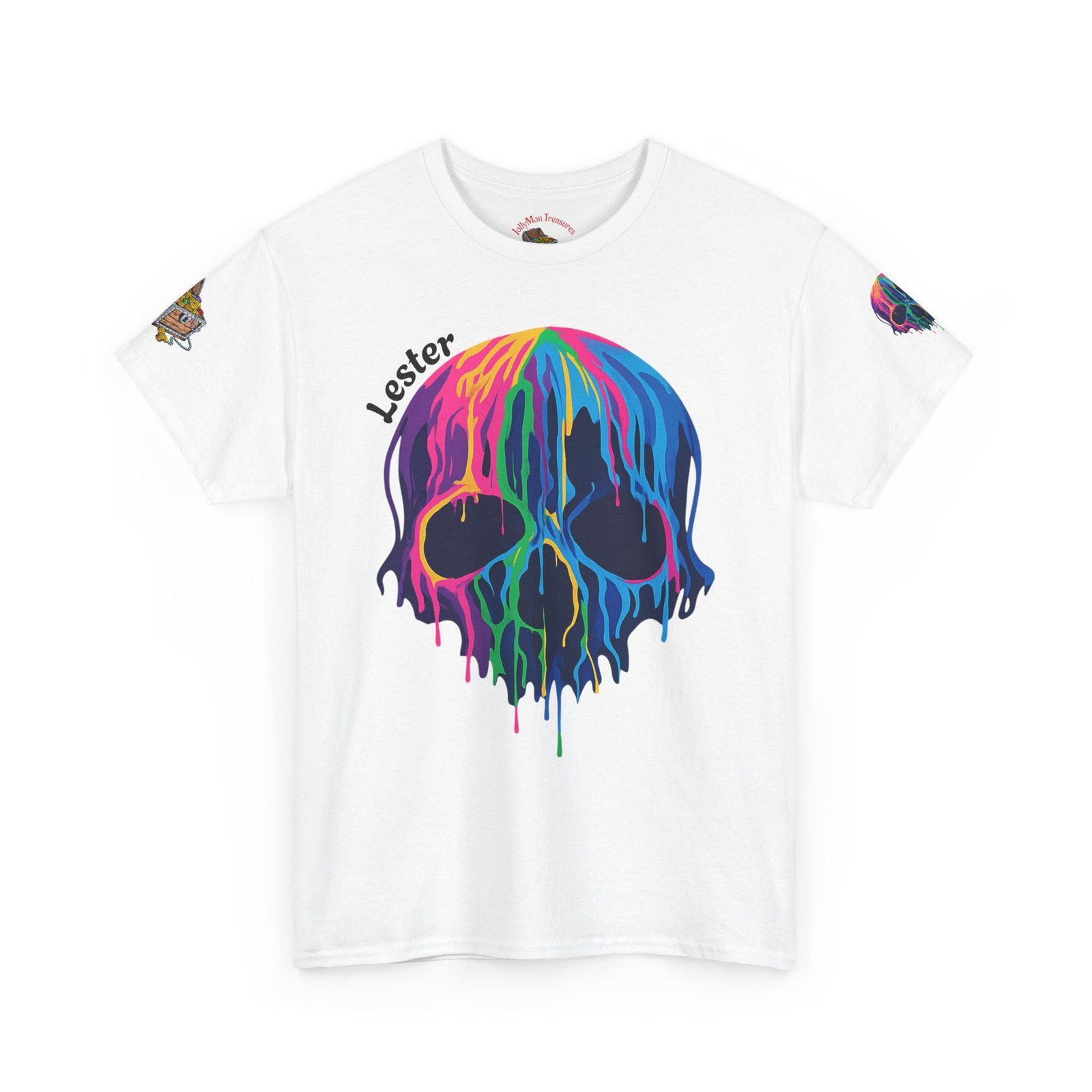 Personalized Colorful Melting Skull Tee - Image 3